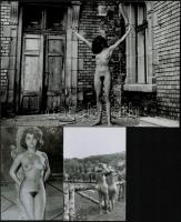cca 1987 Menesdorfer Lajos (1941-2005) budapesti fotóművész hagyatékából 2 db vintage fénykép + 2 db...