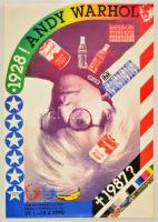 1990 Prága, Andy Warhol kiállítás plakát, ofszet, 89x61,5 cm / Prague, Andy Warhol exhibition poster, ofset, 89x61,5 cm