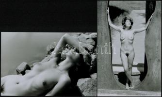 cca 1981 Menesdorfer Lajos (1941-2005) budapesti fotóművész hagyatékából 2 db vintage fénykép + 2 db...