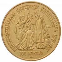 DN "Magyar aranypénzek utánveretben - Ferenc József jubileumi 100 korona 1907" aranyozott ...