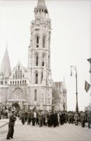 cca 1949 Katonai ünnepség a budai várban, visszafoglalásának jubileuma alkalmából, 31 db szabadon fe...