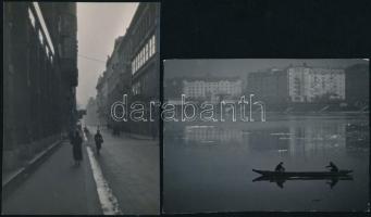 cca 1938 Dulovits Jenő (1903-1972) budapesti fotóművész hagyatékából 2 db vintage fotó, pecséttel jelzett, az egyik aláírt, 11x8 cm és 8x11 cm