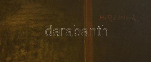 Reiner jelzéssel: Asztali csendélet. Olaj, falemez, keretben, 20×26 cm