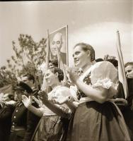 cca 1950 Budapest, Rákosi Mátyás választási nagygyűlése a Kossuth téren, 12 db szabadon felhasználha...