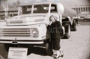 cca 1960 Csepeli Autógyár szabadtéri jubileumi kiállítása, 17 db szabadon felhasználható vintage neg...