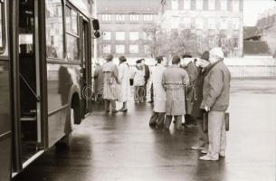 1992. december 16. Budapest, BKV, új autóbuszok átadása, a járművek kívül-belül + buszmosó szerkezet...