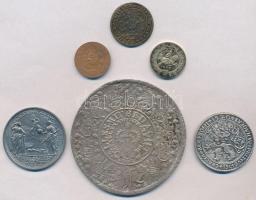 6db-os vegyes fém emlékérem és érme hamisítvány tétel T:vegyes