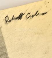 Perlrott jelzéssel: Ülő férfi akt. Szén, papír, 65×50 cm