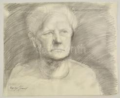 Egry jelzéssel: Női portré. Ceruza, papír, 42×51 cm
