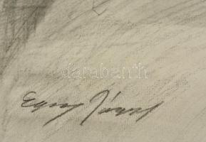 Egry jelzéssel: Női portré. Ceruza, papír, 42×51 cm