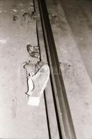 Halálos baleset a metróban, helyszínelő felvételek, 25 db szabadon felhasználható vintage negatív, 24x36 mm