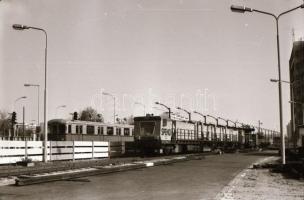 1992. november 6. Budapest, síncsiszoló szerelvény a BKV-nál, 31 db szabadon felhasználható vintage ...