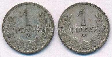 1926-1927. 1P Ag (2x) T:2-,3 patina