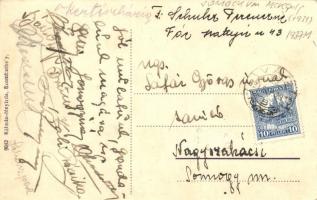 Nagyszakácsi, Községháza, Landler Gyula kereskedése. Art Nouveau, floral