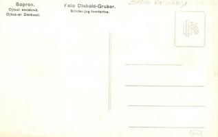 Sopron, Ojtozi-emlékmű a M. kir. Soproni 18. honvéd gyalogezred emlékére. Foto Diebold-Gruber