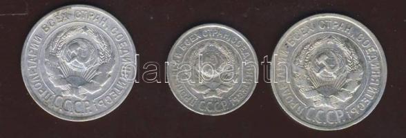 Szovjetunió 1925. 10K Ag T:3+ + 1924. 20K Ag T:3+ 1925. 20K Ag T:3+