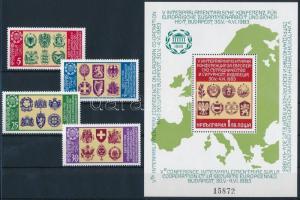 1983 Interparlamentáris konferencia az európai biztonságról és együttműködésről sor Mi 3174-3177 + blokk Mi 131