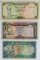 Jemen / Arab Köztársaság 1990. 10R + 1995. 20R + ~1993. 50R T:III Yemen / Arab Republic 1990. 10 Rials + 1995. 20 Rials + ~1993. 50 Rials C:F