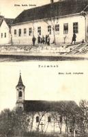 Zsámbok, Római katolikus iskola és templom. Hangya kiadása (EK)