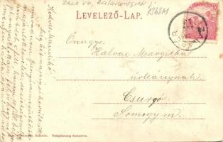 Zalabér, Zala-menti oldal rész, Műmalom. Sam. Roshauser kiadása, Art Nouveau  (EK)