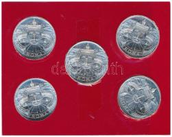 Vatikán 2000. 5db-os pápákat ábrázoló éremszett, tokban T:PP
Vatican 2000. 5pcs of commemorative me...