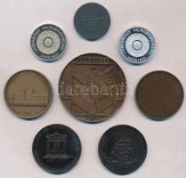 8db-os vegyes emlékérem tétel, közte két MÉE érem T:vegyes