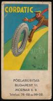 cca 1920 Cordiatic reklám lap, Pólya Tibor grafikájával, litográfia, kissé viseltes állapotban22x11,5 cm