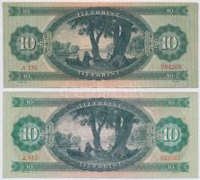 1947. 10Ft + 1969. 10Ft T:III szép papír,I
Hungary 1947. 10 Forint + 1969. 10Ft C:F nice paper,UNC
...