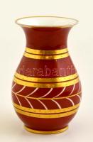 Rosenthal porcelán váza, kézzel festett, jelzett, kopásokkal, m: 16,5 cm