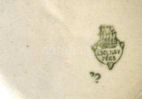 Zsolnay piros pöttyös mokkás készlet: 4 db csésze+alj, 1 db cukortartó, 1 db kanna, 1 db tejes kanna...