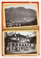 cca 1900 Bad Reichenhall képes leporelló 12 db keményhátú fotóval, a leporelló szétszakadt, de a fot...