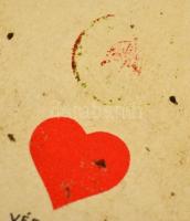 Régi Piatnik tarokk kártyapakli, 42 lappal, kopott adóbélyeggel, bőr tokban