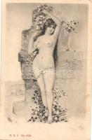 Erotic nude lady art postcard. D. H. C. No. 1750. (EK)