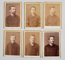 cca 1890 A Besztercebányai királyi Erőigazgatóság tisztjeinek fényképei. 48 db nevesített, rangot is...