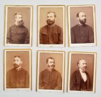 cca 1890 A Besztercebányai királyi Erőigazgatóság tisztjeinek fényképei. 48 db nevesített, rangot is...