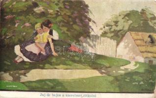 10 db régi motívumlap (folklór, humor) / 10 pre-1945 motive cards: folkore, humour