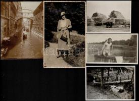 cca 1910-1930 16 db részben városképes fotó