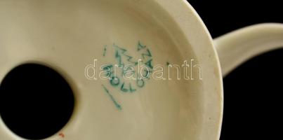 Hollóházi vizapár, kézzel festett, jelzett, kis kopásokkal, m: 23 cm