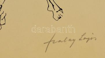 Szalay Lajos (1909-1995): Ámor. Szitanyomat, papír, jelzett, szélén apró szakadás, 43x61 cm