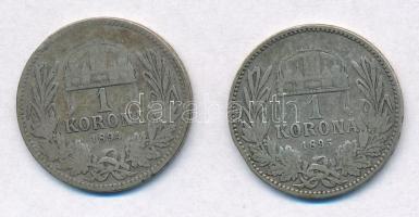 1894KB-1895KB 1K Ag "Ferenc József" (2x) T:2-,3
Adamo K5