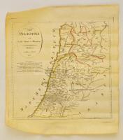 1845 J. Riedl: Palaestina cum Coele - Syria et Phoenicia.- Palesztina térképe. Színezett rézmetszet / Colored etching 27x28 cm