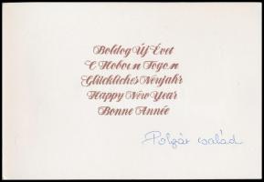 Parlamentet ábrázoló réz domborművel ékített meghívó a sakkozó Polgár család egy tagjának aláírásáva...