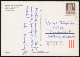 Keresztury Dezső (1904-1996) író, lapszerkesztő kézzel írt levele Varga Mátyás grafikusnak.