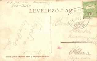 Tass, Városháza, kút. Bauer Ignácz kiadása ((EK)