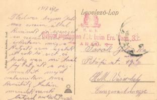 Arad, Vártemplom. Pichler Sándor kiadása / castle church + K.u.K. Rekonvaleszenten Abt. beim Ers. Ba...