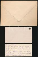 Márkus Emilia (1860-1949) színésznő saját kézzel írt sorai Bajor Gizi (1893-1951) színművésznőnek, m...