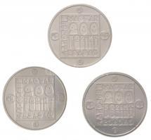 1985. 200Ft Ag (3xklf) "Természetvédelem - Mocsári Teknős, Vadmacska, Vidra" T:BU 
Adamo ...