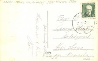 Mecenzéf, Metzenzéf, Medzev; utca templommal / street view with church