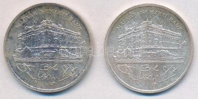 1992. 200Ft Ag "MNB" (2x) T:2 kis patina