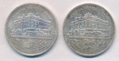 1992. 200Ft Ag "MNB" (2x) T:2 kis patina